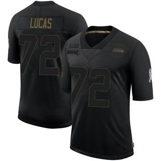 Limited Abraham Lucas Men's Seattle Seahawks 2020 Salute To Service Jersey - Black