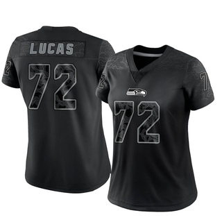 Limited Abraham Lucas Women's Seattle Seahawks Reflective Jersey - Black