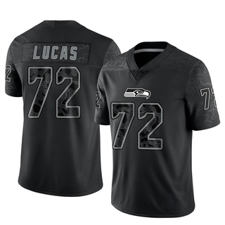 Limited Abraham Lucas Youth Seattle Seahawks Reflective Jersey - Black
