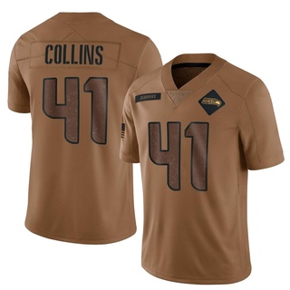Limited Alex Collins Men's Seattle Seahawks 2023 Salute To Service Jersey - Brown