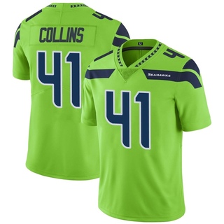 Limited Alex Collins Men's Seattle Seahawks Color Rush Neon Jersey - Green