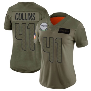 Limited Alex Collins Women's Seattle Seahawks 2019 Salute to Service Jersey - Camo
