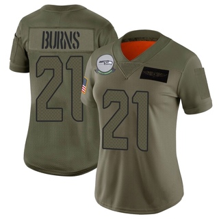 Limited Artie Burns Women's Seattle Seahawks 2019 Salute to Service Jersey - Camo