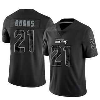 Limited Artie Burns Youth Seattle Seahawks Reflective Jersey - Black
