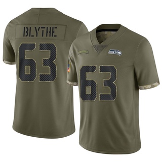 Limited Austin Blythe Men's Seattle Seahawks 2022 Salute To Service Jersey - Olive