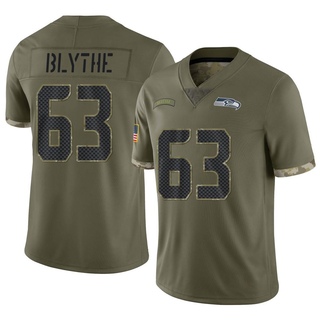 Limited Austin Blythe Youth Seattle Seahawks 2022 Salute To Service Jersey - Olive