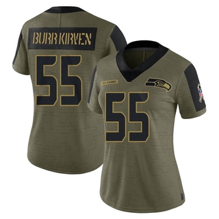 Limited Ben Burr-Kirven Women's Seattle Seahawks 2021 Salute To Service Jersey - Olive