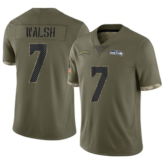 Limited Blair Walsh Men's Seattle Seahawks 2022 Salute To Service Jersey - Olive