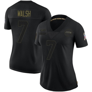 Limited Blair Walsh Women's Seattle Seahawks 2020 Salute To Service Jersey - Black