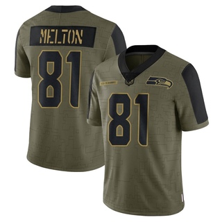 Limited Bo Melton Youth Seattle Seahawks 2021 Salute To Service Jersey - Olive