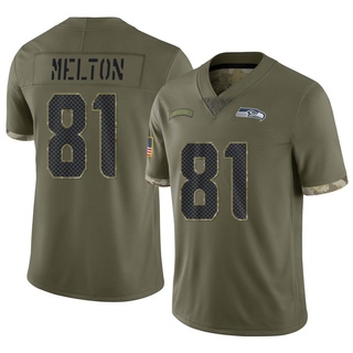 Limited Bo Melton Youth Seattle Seahawks 2022 Salute To Service Jersey - Olive