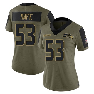 Limited Boye Mafe Women's Seattle Seahawks 2021 Salute To Service Jersey - Olive
