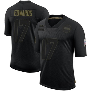 Limited Braylon Edwards Men's Seattle Seahawks 2020 Salute To Service Jersey - Black