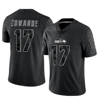 Limited Braylon Edwards Men's Seattle Seahawks Reflective Jersey - Black