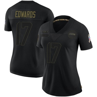 Limited Braylon Edwards Women's Seattle Seahawks 2020 Salute To Service Jersey - Black