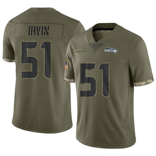 Limited Bruce Irvin Men's Seattle Seahawks 2022 Salute To Service Jersey - Olive