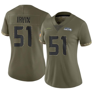 Limited Bruce Irvin Women's Seattle Seahawks 2022 Salute To Service Jersey - Olive