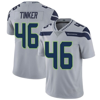 Limited Carson Tinker Men's Seattle Seahawks Alternate Vapor Untouchable Jersey - Gray