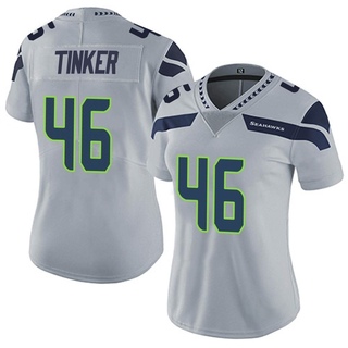 Limited Carson Tinker Women's Seattle Seahawks Alternate Vapor Untouchable Jersey - Gray