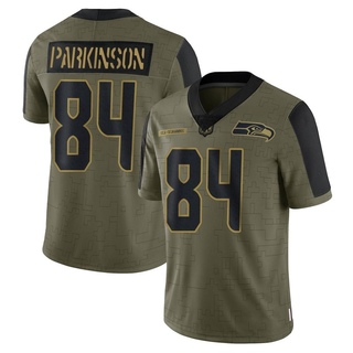 Limited Colby Parkinson Men's Seattle Seahawks 2021 Salute To Service Jersey - Olive