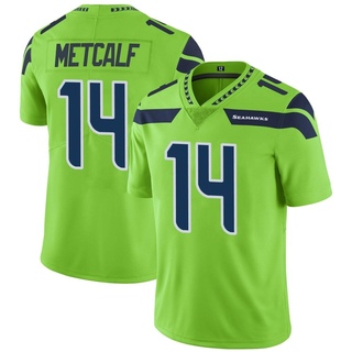 Limited DK Metcalf Youth Seattle Seahawks Color Rush Neon Jersey - Green