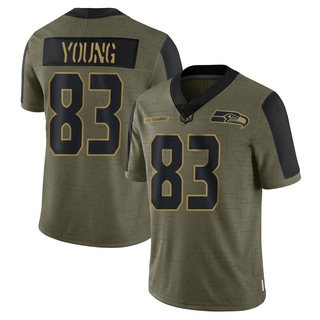Limited Dareke Young Men's Seattle Seahawks 2021 Salute To Service Jersey - Olive