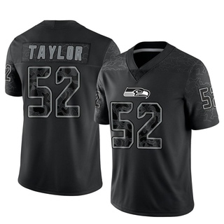 Limited Darrell Taylor Men's Seattle Seahawks Reflective Jersey - Black