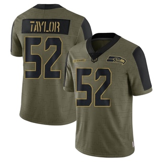 Limited Darrell Taylor Youth Seattle Seahawks 2021 Salute To Service Jersey - Olive