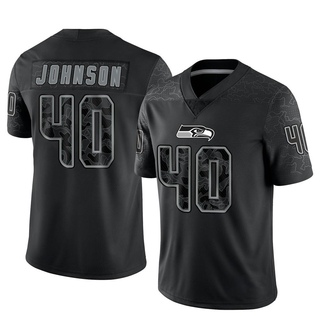 Limited Darryl Johnson Men's Seattle Seahawks Reflective Jersey - Black