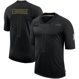 Limited Dee Eskridge Men's Seattle Seahawks 2020 Salute To Service Jersey - Black