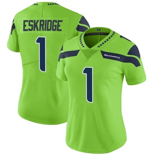 Limited Dee Eskridge Women's Seattle Seahawks Color Rush Neon Jersey - Green
