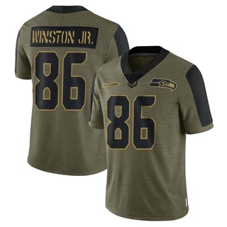 Limited Easop Winston Youth Seattle Seahawks 2021 Salute To Service Jersey - Olive