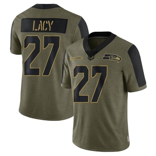 Limited Eddie Lacy Men's Seattle Seahawks 2021 Salute To Service Jersey - Olive