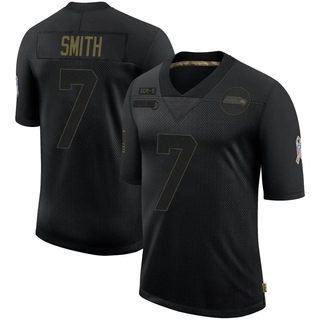 Limited Geno Smith Men's Seattle Seahawks 2020 Salute To Service Jersey - Black