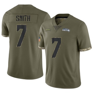 Limited Geno Smith Men's Seattle Seahawks 2022 Salute To Service Jersey - Olive