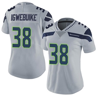 Limited Godwin Igwebuike Women's Seattle Seahawks Alternate Vapor Untouchable Jersey - Gray