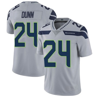 Limited Isaiah Dunn Men's Seattle Seahawks Alternate Vapor Untouchable Jersey - Gray