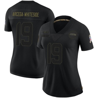 Limited J.J. Arcega-Whiteside Women's Seattle Seahawks 2020 Salute To Service Jersey - Black
