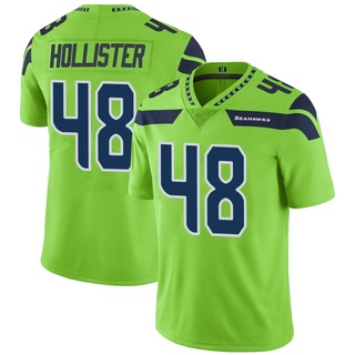 Limited Jacob Hollister Men's Seattle Seahawks Color Rush Neon Jersey - Green