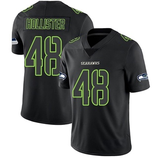 Limited Jacob Hollister Men's Seattle Seahawks Jersey - Black Impact
