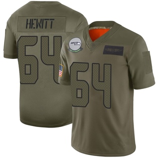 Limited Jarrod Hewitt Men's Seattle Seahawks 2019 Salute to Service Jersey - Camo