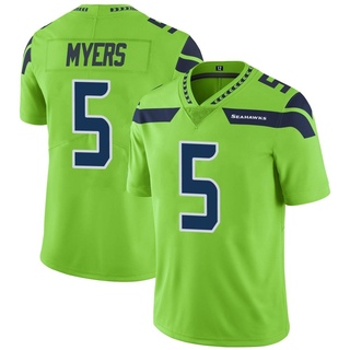 Limited Jason Myers Men's Seattle Seahawks Color Rush Neon Jersey - Green
