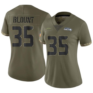 Limited Joey Blount Women's Seattle Seahawks 2022 Salute To Service Jersey - Olive
