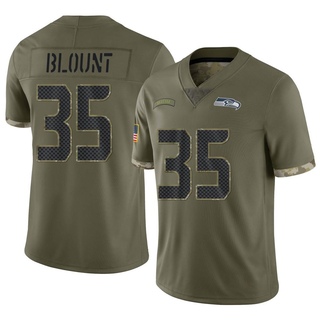 Limited Joey Blount Youth Seattle Seahawks 2022 Salute To Service Jersey - Olive