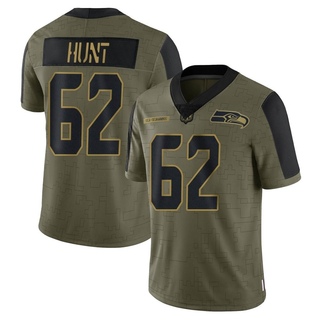 Limited Joey Hunt Men's Seattle Seahawks 2021 Salute To Service Jersey - Olive