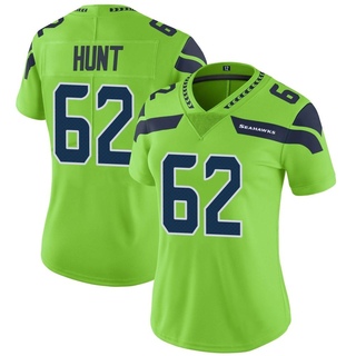 Limited Joey Hunt Women's Seattle Seahawks Color Rush Neon Jersey - Green