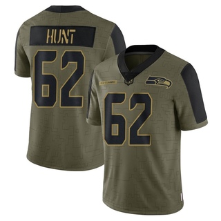 Limited Joey Hunt Youth Seattle Seahawks 2021 Salute To Service Jersey - Olive