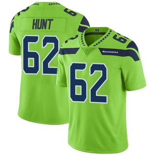 Limited Joey Hunt Youth Seattle Seahawks Color Rush Neon Jersey - Green