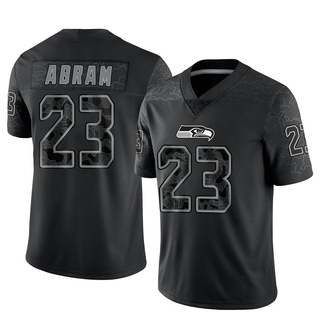 Limited Johnathan Abram Men's Seattle Seahawks Reflective Jersey - Black