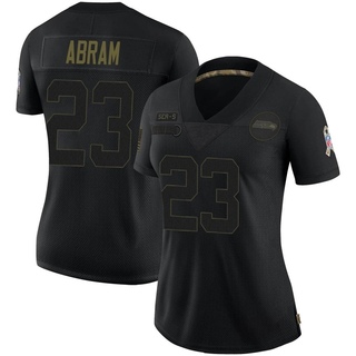 Limited Johnathan Abram Women's Seattle Seahawks 2020 Salute To Service Jersey - Black